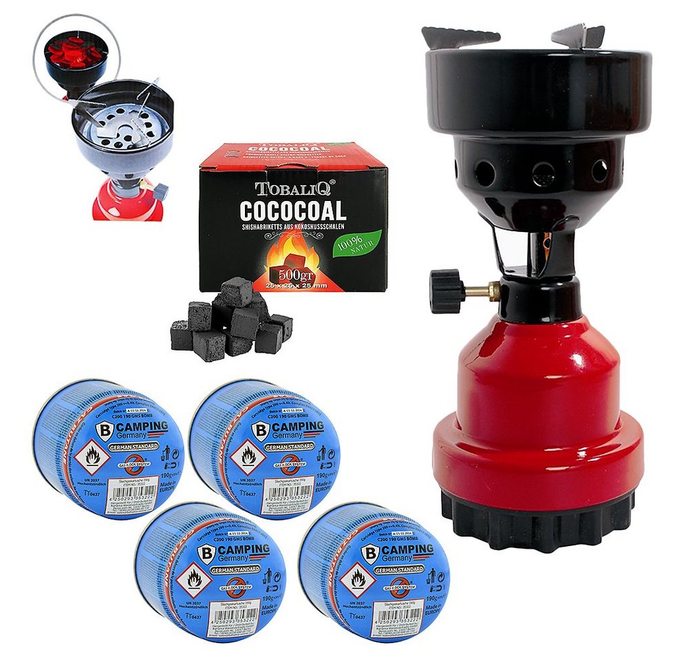 Mianova Camping-Gasgrill 1 flammig Gaskocher Rot Campingkocher Gas Kocher + 4 Kartuschen Kohle, BBQ Barbecue Tischgrill Notfall Campingherd Stromausfall Notkocher Notfallkocher, 2 in 1 Metall Shisha Kohleanzünder Outdoor Grill Camping Herd Mianova Camping-Gasgrill 1 flammig Gaskocher Rot Campingkocher Gas Kocher + 4 Kartuschen Kohle, BBQ Barbecue Tischgrill Notfall Campingherd Stromausfall Notkocher Notfallkocher, 2 in 1 Metall Shisha Kohleanzünder Outdoor Grill Camping Herd von Mianova