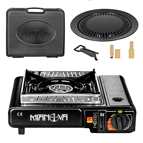 Mianova Campingkocher Outdoor Gaskocher Shisha BBQ Anzünder Grill Notfallkocher Gaskartuschen Gas Kocher Herd Set Grillplatte Mianova Campingkocher Outdoor Gaskocher Shisha BBQ Anzünder Grill Notfallkocher Gaskartuschen Gas Kocher Herd Set Grillplatte von Mianova