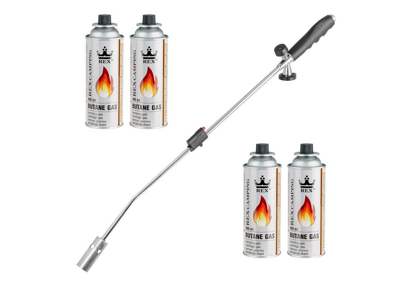 Mianova Unkrautbrenner Unkrautvernichter Gasbrenner Kohle Grillanzünder + 4x Gaskartuschen, 1300 °C maximal, (Unkrautvernichter Unkrautreiniger Abflammgerät Gasbrenner Bunsenbrenner Lötlampe Lötbrenner), Temperatur bis zu 1300 ° C - Leistung: 2,5 kW, Piezo-Zündung Mianova Unkrautbrenner Unkrautvernichter Gasbrenner Kohle Grillanzünder + 4x Gaskartuschen, 1300 °C maximal, (Unkrautvernichter Unkrautreiniger Abflammgerät Gasbrenner Bunsenbrenner Lötlampe Lötbrenner), Temperatur bis zu 1300 ° C - Leistung: 2,5 kW, Piezo-Zündung von Mianova