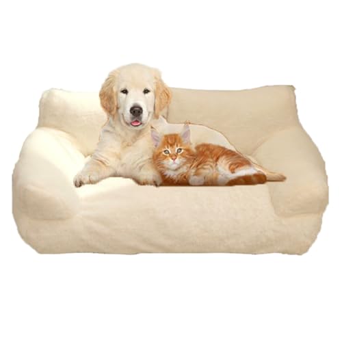 Miaogoo Katzenbett, Hundesofakissen, Haustier-Couch-Pad, flauschig, beruhigendes Bett mit Nackenstütze und rutschfester Unterseite, für große kleine Hunde und Katzen, Schlafmatratze (XL: 90 x 55 x 23 Miaogoo Katzenbett, Hundesofakissen, Haustier-Couch-Pad, flauschig, beruhigendes Bett mit Nackenstütze und rutschfester Unterseite, für große kleine Hunde und Katzen, Schlafmatratze (XL: 90 x 55 x 23 von Miaogoo