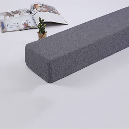 Miaogoo Kopfteilkissen für Einzel-/Doppel-/Queensize-Bett, lange, rechteckige Bettlückenfüller, abnehmbarer Bezug, Bettbrücke, bequemer Matratzenverbinder (180 x 10 x 20 cm, Dunkelgrau) von Miaogoo