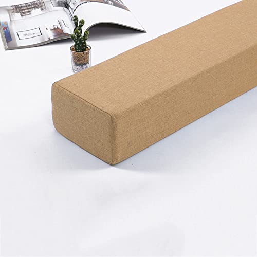 Miaogoo Kopfteilkissen für Einzel-/Doppel-/Queensize-Bett, lange, rechteckige Lückenfüller, abnehmbarer Bezug, Bettbrücke, bequemer Matratzenverbinder (200 x 15 x 15 cm, Khaki) von Miaogoo