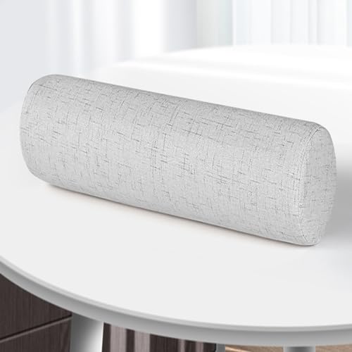 Miaogoo Praktische Schaumstofffüllung mit abnehmbarem Bezug, weiches stützendes Rollkissen, bequemes waschbares Nackenkissen (Grau, 20 x 50 cm) von Miaogoo