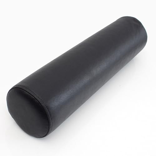 Miaogoo Praktisches, waschbares Nackenrolle mit abnehmbarem Bezug, Polyestergewebe, atmungsaktives Rollkissen, weiche Füllung, Nacken- und Rückenstützkissen (Schwarz, 12 x 50 cm) von Miaogoo