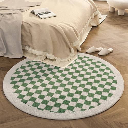 Miaogoo Weicher, flauschiger Teppich für Schlafzimmer, Wohnzimmer, runder rutschfester Teppich, Bodenteppich, Heimdekoration, moderne Bodenmatte, waschbarer Nachttischteppich (Durchmesser: 120 cm, Miaogoo Weicher, flauschiger Teppich für Schlafzimmer, Wohnzimmer, runder rutschfester Teppich, Bodenteppich, Heimdekoration, moderne Bodenmatte, waschbarer Nachttischteppich (Durchmesser: 120 cm, von Miaogoo