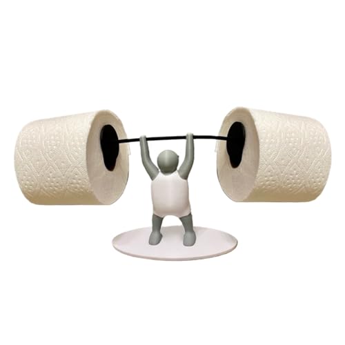 Miaoyak Lustiger Weightlifter Toilettenpapierhalter Fitness Gewichtheben Bösewicht Badezimmer 3D Toilettenpapierhalter Heimdekoration von Miaoyak