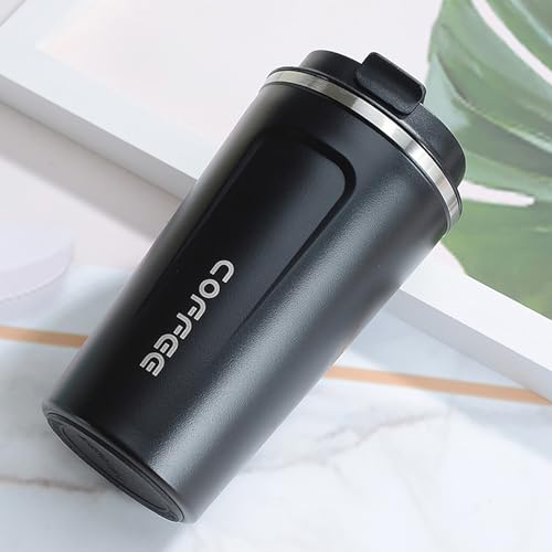 Miaoyak 510 ml Wasserflasche Auslaufsicher Reise Thermobecher Doppelter Edelstahl für Tee Wasser Kaffee Becher Auto Thermobecher von Miaoyak
