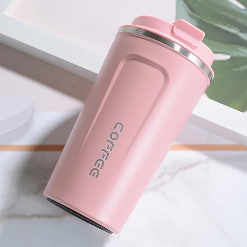Miaoyak 510 ml Wasserflasche Auslaufsicher Reise Thermobecher Doppelter Edelstahl für Tee Wasser Kaffee Becher Auto Thermobecher von Miaoyak