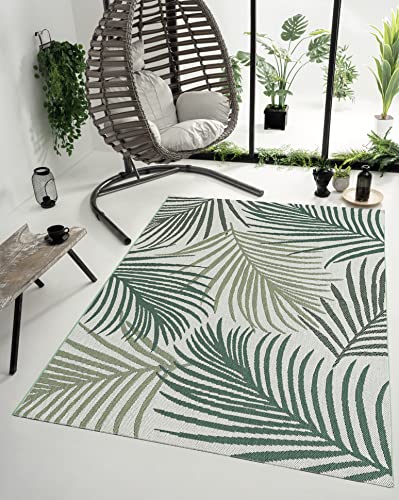 Mia's Teppiche Martina In- & Outdoor Teppich grün - Design 1-160x220 cm von Mias Teppiche