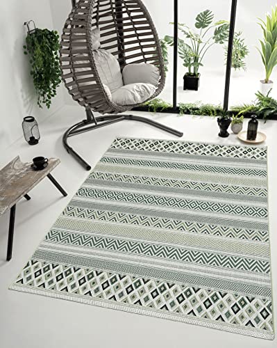 Mia´s Teppiche Martina In- & Outdoor Teppich grün - Design 2-120x170 cm von Mias Teppiche