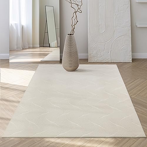 Mia´s Teppiche Rosy - stilvoller 3D Teppich mit Anti-Rutsch-Rücken, flauschig, rutschfest und pflegeleicht, Creme, 80 x 150 cm Mia´s Teppiche Rosy - stilvoller 3D Teppich mit Anti-Rutsch-Rücken, flauschig, rutschfest und pflegeleicht, Creme, 80 x 150 cm von Mias Teppiche