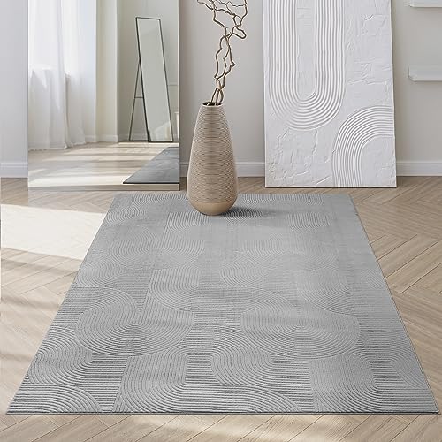 Mia´s Teppiche Rosy - stilvoller 3D Teppich mit Anti-Rutsch-Rücken, flauschig, rutschfest und pflegeleicht, Grau, 200 x 280 cm Mia´s Teppiche Rosy - stilvoller 3D Teppich mit Anti-Rutsch-Rücken, flauschig, rutschfest und pflegeleicht, Grau, 200 x 280 cm von Mias Teppiche
