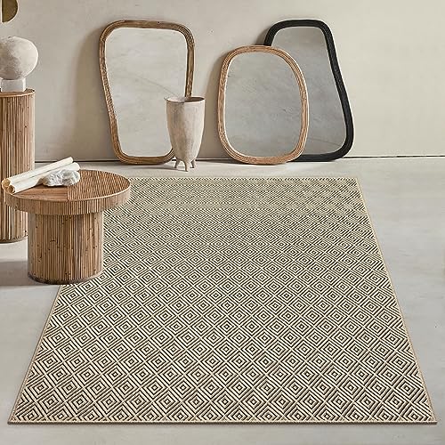 Mia´s Teppiche Soil - wetterfester In- und Outdoor Teppich im Natürlichem Jute-Look, wetterfest, geeignet für Terrasse und Garten, Raute, ca. 80 x 150 cm Mia´s Teppiche Soil - wetterfester In- und Outdoor Teppich im Natürlichem Jute-Look, wetterfest, geeignet für Terrasse und Garten, Raute, ca. 80 x 150 cm von Mias Teppiche