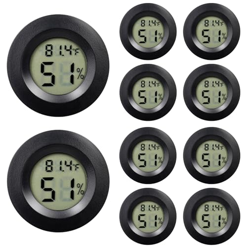 Miawtro 10 Stück Mini Hygrometer, Ultraleichtes Und Langlebiges Hygrometer, Digitales Hygrometer Mini Mit LCD-Display, Mini Hygrometer Für Glas Miawtro 10 Stück Mini Hygrometer, Ultraleichtes Und Langlebiges Hygrometer, Digitales Hygrometer Mini Mit LCD-Display, Mini Hygrometer Für Glas von Miawtro