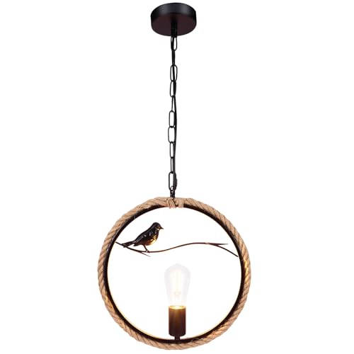 Miawtro Deckenlampe Hängend,Esstischlampe Hängend,Dimmbar Hängelampe Metall,Deckenleuchte Hängend Sich Für Wohnzimmer,Schlafzimmer, Restaurants,Deckenlampe Retro Sind Für E27-Glühbirnen Geeignet. von Miawtro