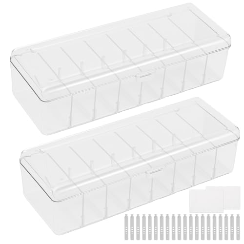 Miawtro Kabel Organizer Box，Kabelbox Mit 8 Fächern Mit Herausnehmbaren Trennwändencable Organizer Zur Kabelaufbewahrung,Kann Auch Als Kartikarten Box Zur Aufbewahrung Von Karten Verwendet Werden. von Miawtro