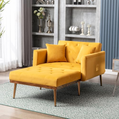 Miawtro Moderne Stil Sessel, 165x90x77cm verstellbare Rückenlehne Sessel Liegestuhl, Klappsofa Stuhl, geeignet für Wohnzimmer Schlafzimmer Studie Zimmer Sessels (beige) von Miawtro