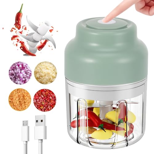 Miawtro Zwiebelschneider, 320ml Elektrisch Zwiebel Zerkleinerer, Sicher Und Scharf Multizerkleinerer Elektrisch, Zwiebelschneider Elektrisch Für Gemüse Obst Zwiebeln Knoblauch Petersilie Hackfleisch Miawtro Zwiebelschneider, 320ml Elektrisch Zwiebel Zerkleinerer, Sicher Und Scharf Multizerkleinerer Elektrisch, Zwiebelschneider Elektrisch Für Gemüse Obst Zwiebeln Knoblauch Petersilie Hackfleisch von Miawtro