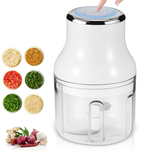 Miawtro Zwiebelschneider Elektrisch,Zwiebel Zerkleinerer 250ml Zerkleinerer Elektrisch, Gemüse Zerkleinerers,Multizerkleinerer Onion Cutter Food Chopper, Küchen Zubehör für Gemüse, Obst, Nüsse von Miawtro