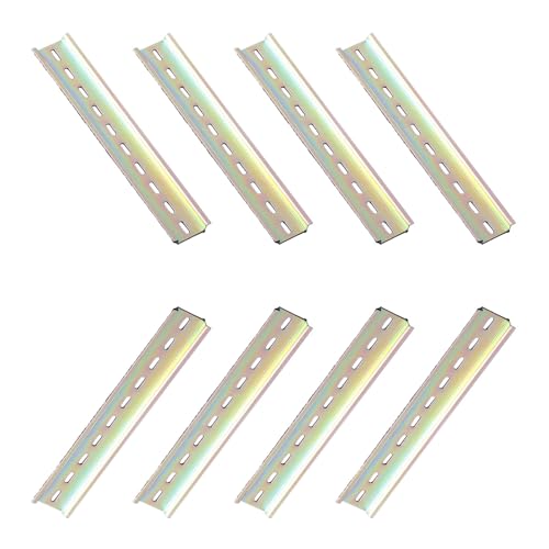 Aluminium Schiene, Klemmschienen aus Aluminiumlegierung, T Track Aluminiumlegierung, 8pcs Hutschiene Rostfrei Tragschiene,für Verteilerschrank Schaltschrank Einbau Metall SchienenmontageLang 200mm von Miayical