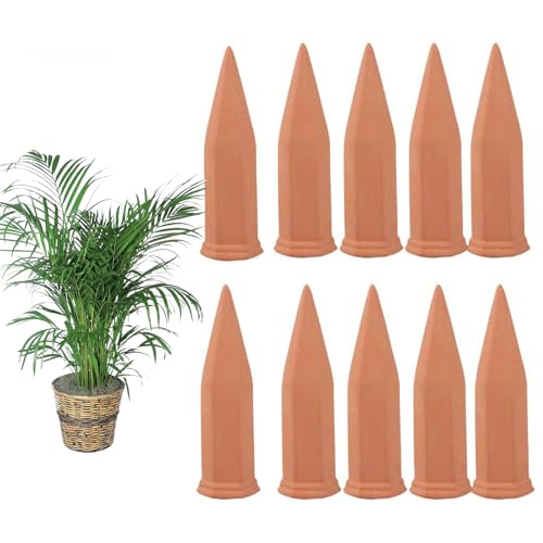 Miayical Pflanzenbewässerungspfähle, 10 Stück automatische Pflanzenbewässerung, Pflanzenbewässerungsgeräte, Terrakotta Bewässerungskugeln, Wasserspender Pflanzen, ideal für Zimmerpflanzen Bewässerung Miayical Pflanzenbewässerungspfähle, 10 Stück automatische Pflanzenbewässerung, Pflanzenbewässerungsgeräte, Terrakotta Bewässerungskugeln, Wasserspender Pflanzen, ideal für Zimmerpflanzen Bewässerung von Miayical