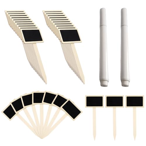 Pflanzenstecker Tafel, Stecketiketten mit Kreidetafel, Pflanzenschilder Holz, 30PCS Pflanzenetiketten, T-förmig Pflanzenschilder, Gartenpflanzenanhänger für Topfsamen Kräuter Blumen Gemüse Pflanzenstecker Tafel, Stecketiketten mit Kreidetafel, Pflanzenschilder Holz, 30PCS Pflanzenetiketten, T-förmig Pflanzenschilder, Gartenpflanzenanhänger für Topfsamen Kräuter Blumen Gemüse von Miayical