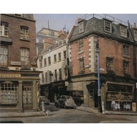 David Shepherd Vintage Print 1989 | "Shepherd Street, Mayfair" | 1955 Kunstdruck Wohnkultur Wandkunst Echter Druck Wanddekoration von MibgenPrints