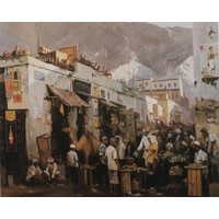 David Shepherd Vintage Print 1989 | "strassenszene, Aden" | 1960 Kunstdruck Wohnkultur Wanddekoration Wandkunst von MibgenPrints