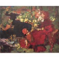 Edward Hornel Vintage Druck 2002 | Teich Im Walde | 1890 Wohnkultur Wand Kunst Wanddekoration Wandkunst Neues Zuhause Geschenk von MibgenPrints