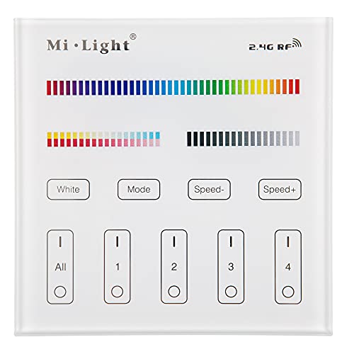 Miboxer Milight Controller MiLight 2,4G 230V 4 Zone TOUCH Wand Controller T4 RGB+CCT für LED Produkte von Mi Light