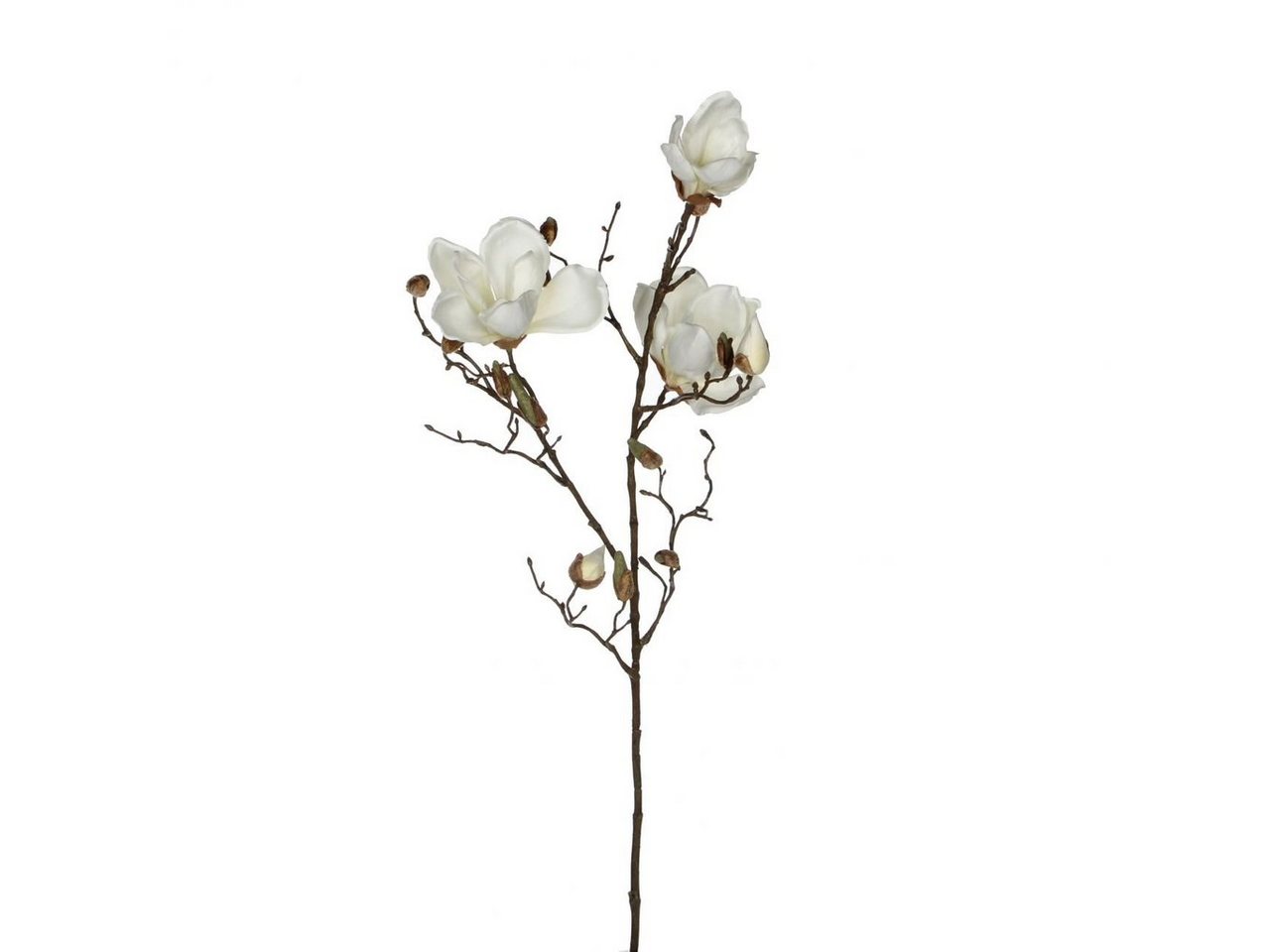 Kunstpflanze Mica künstliche Magnolia weiß, 88 cm, Mica Decorations von Mica Decorations