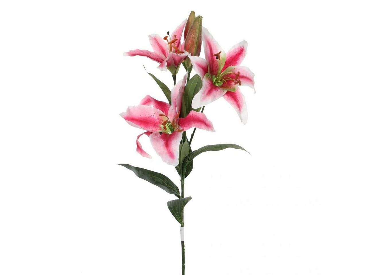 Kunstpflanze Mica künstlicher Lilienstiel stargazer rosa 75 cm, Mica Decorations von Mica Decorations