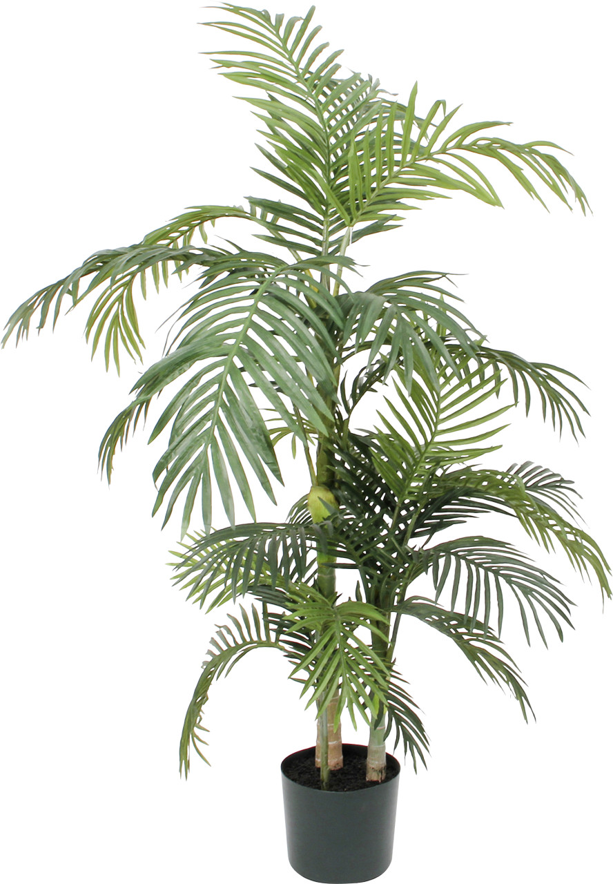 Mica Areca Palme im Plastik Topf grün, 150 x 100 cm von Mica Decorations