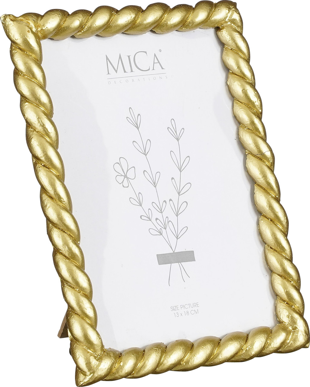 Mica Bilderrahmen Windsor gold Polyresin 19,5 x 14,5 cm von Mica Decorations