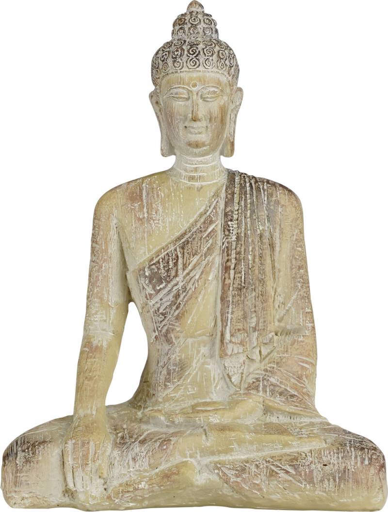 Mica Buddha taupe Polyresin 29,5 cm von Mica Decorations