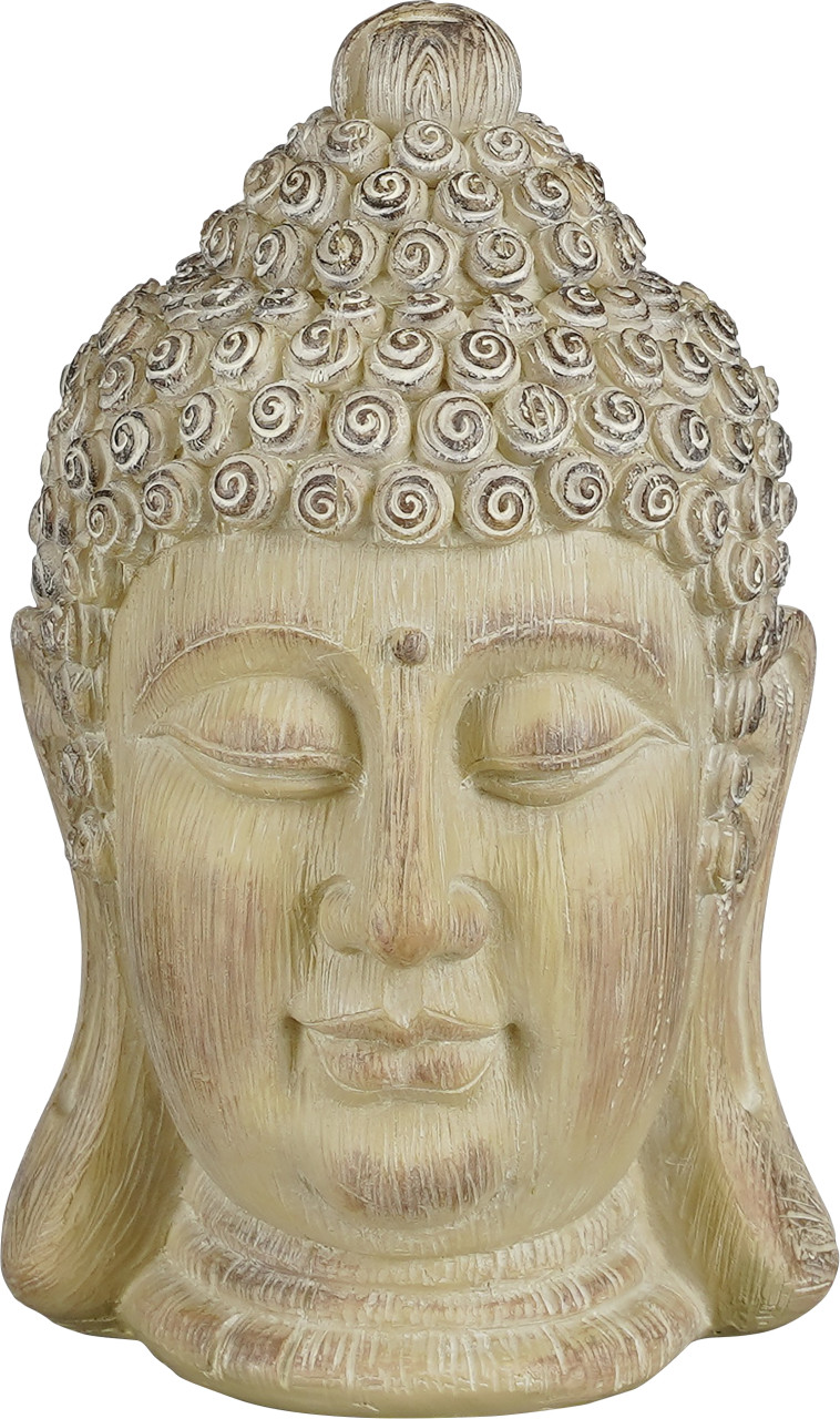 Mica Buddha taupe aus Polyresin 22,5 cm von Mica Decorations