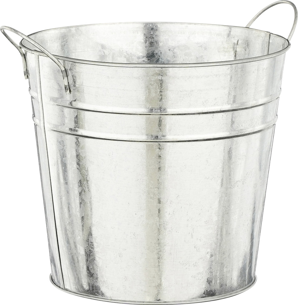 Mica Decorations Blumentopf Eisen Joey mit Griffe grau Ø 18 x 16 cm von Mica Decorations