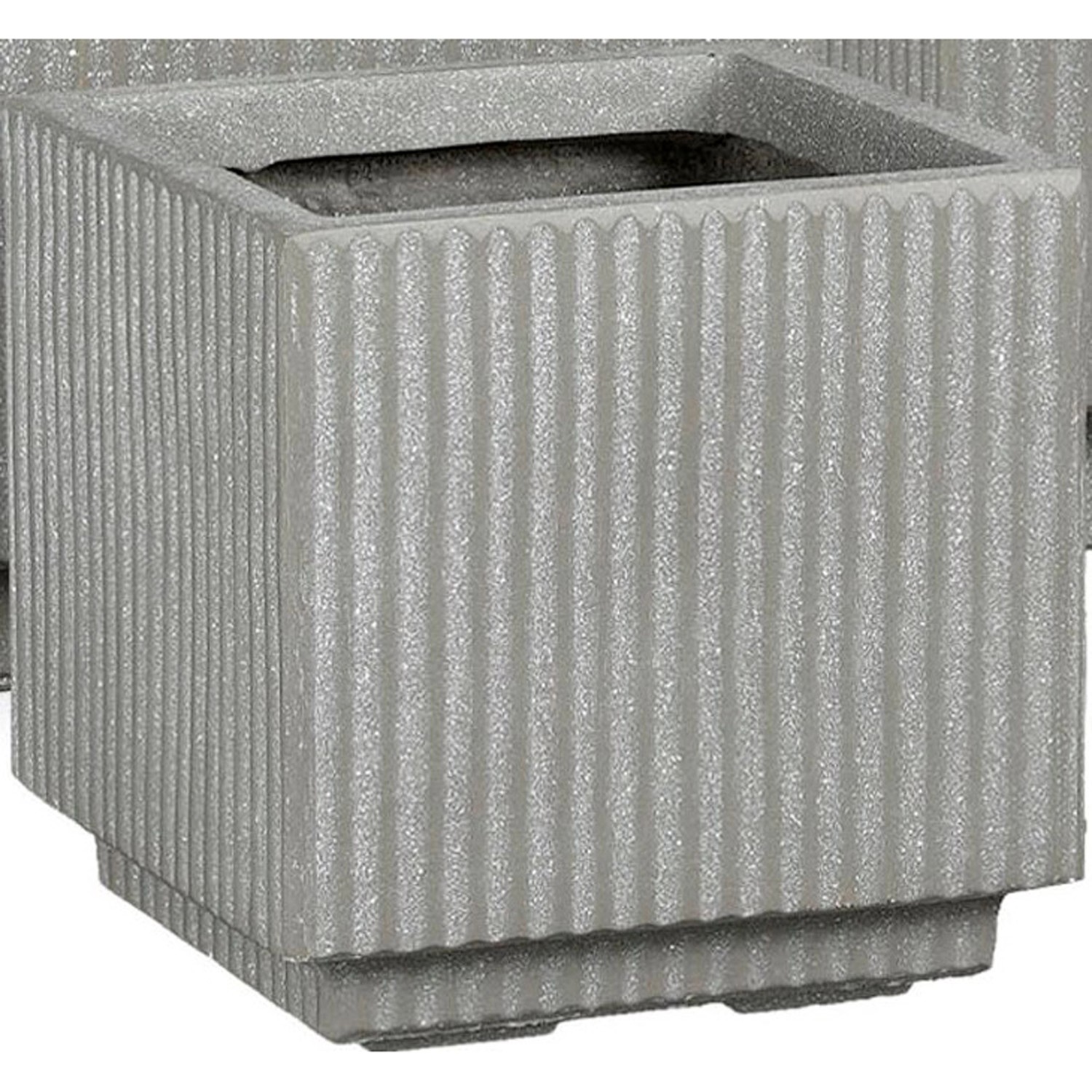 Mica Decorations Blumentopf Quito Outdoor 30 cm x 30 cm x 30 cm Magnesium Grau von Mica Decorations