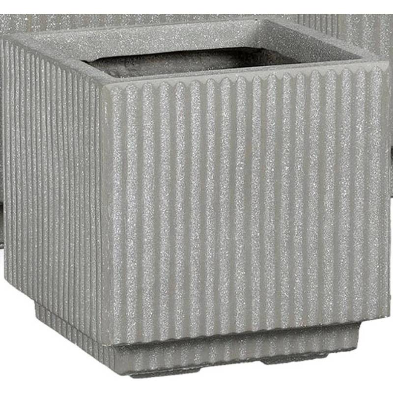 Mica Decorations Blumentopf Quito Outdoor 30 cm x 30 cm x 30 cm Magnesium Grau von Mica Decorations