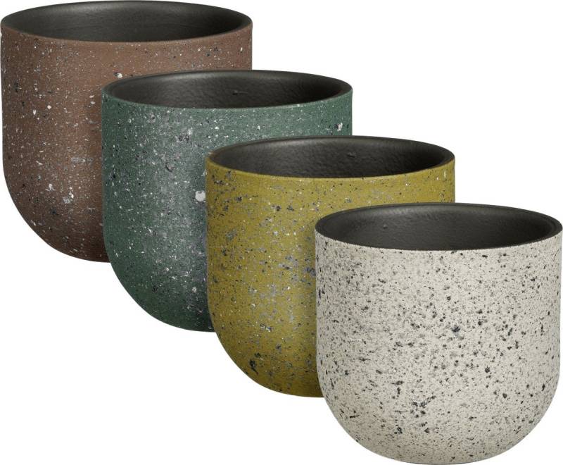 Mica Decorations Blumentopf Terrakotta Nora Ø 14 x 13 cm - 4 fach sortiert von Mica Decorations