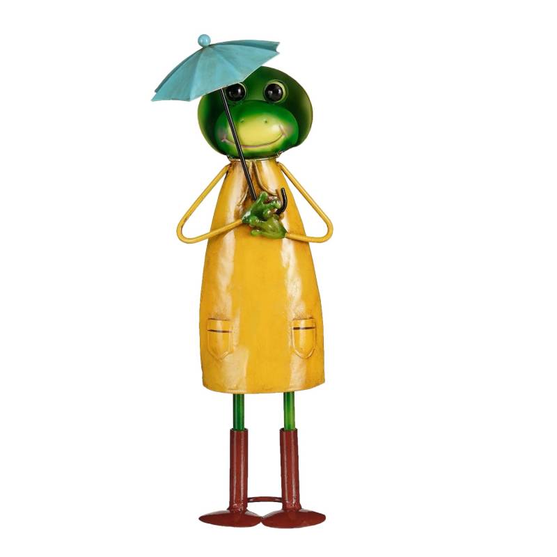Mica Decorations Deko-Figur Frosch mit Regenschirm 35 cm Gelb von Mica Decorations
