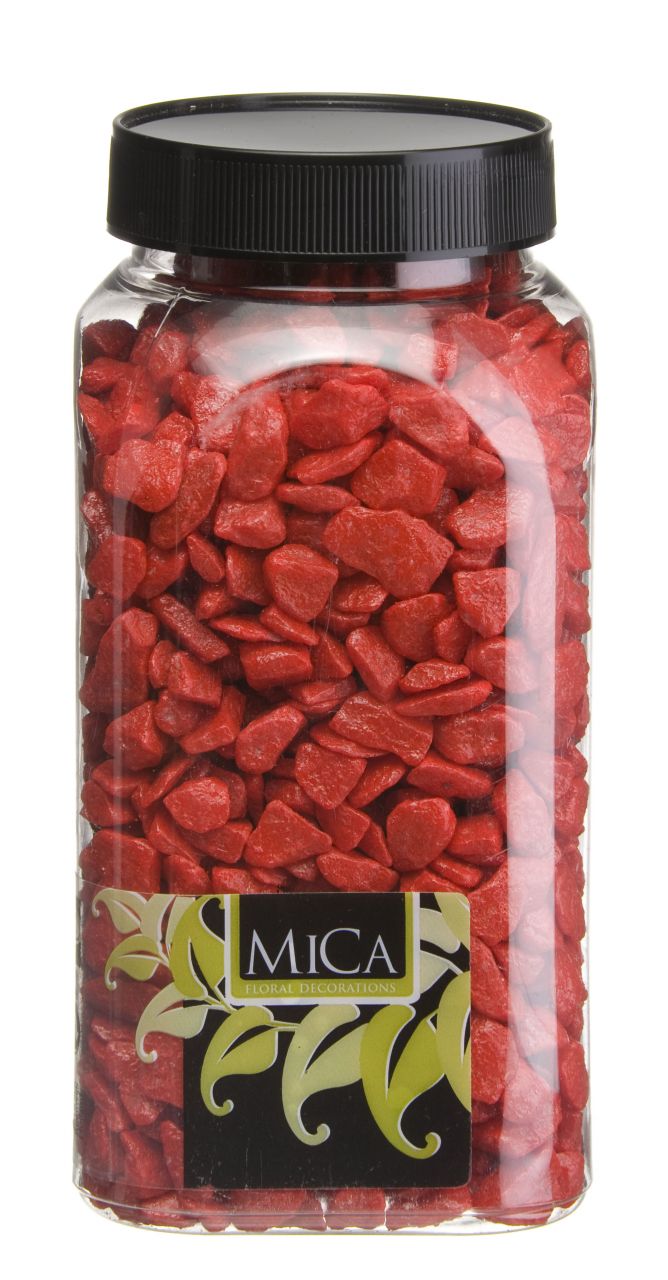 Mica Decorations Dekorative Steine rot 650 ml 1 kg von Mica Decorations