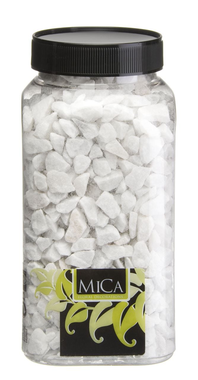 Mica Decorations Dekorative Steine weiß 650 ml 1 kg von Mica Decorations