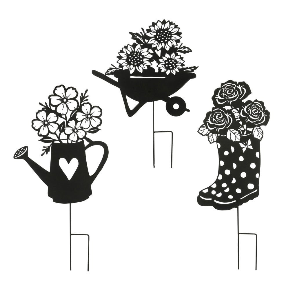 Mica Decorations Gartenstecker Stiefel Schubkarren Gießer Eisen 81 cm schwarz 3-fach sortiert Mica Decorations Gartenstecker Stiefel Schubkarren Gießer Eisen 81 cm schwarz 3-fach sortiert von Mica Decorations