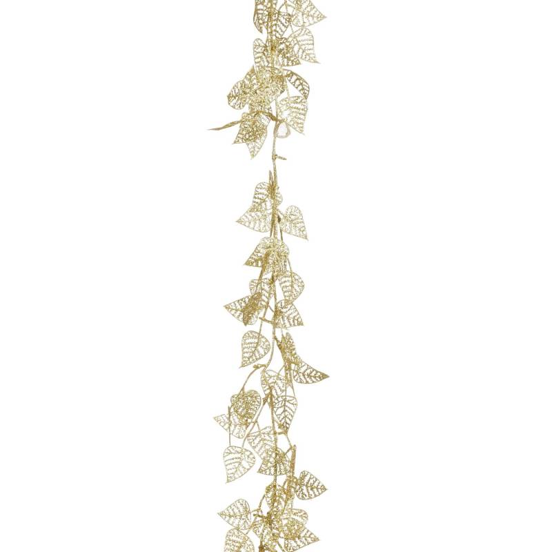 Mica Decorations Girlande Blättern 180 cm Gold von Mica Decorations