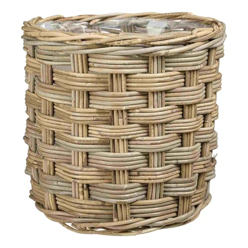 Mica Decorations Korb Marcia - 33x33x33 cm - Rattan - Grau von Mica Decorations
