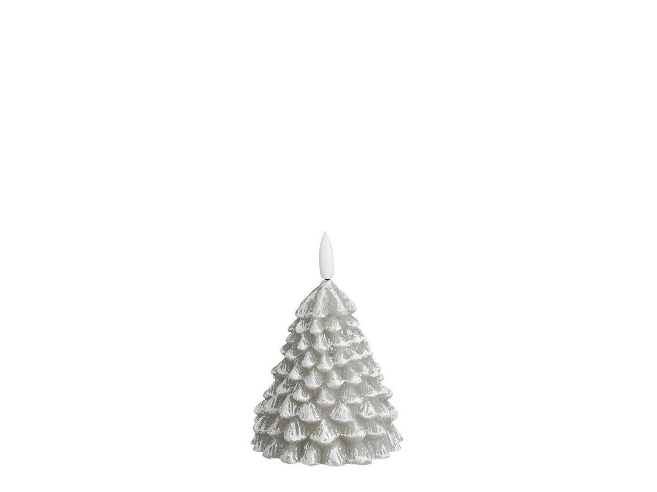 Mica Decorations LED-Kerze Mica Kerze LED Weihnachtsbaum 12 x Ø 8,5 cm grau von Mica Decorations