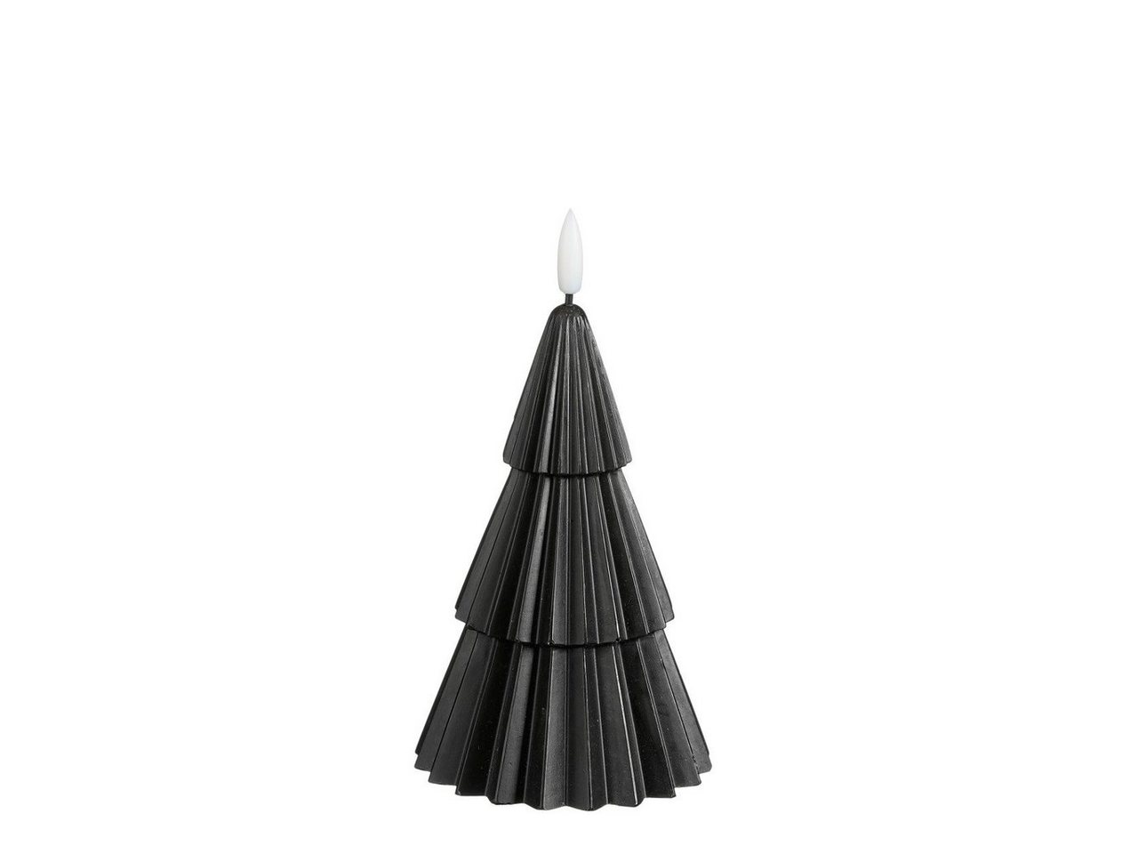 Mica Decorations LED-Kerze Mica Kerze LED Weihnachtsbaum 15 x Ø 10 cm schwarz von Mica Decorations