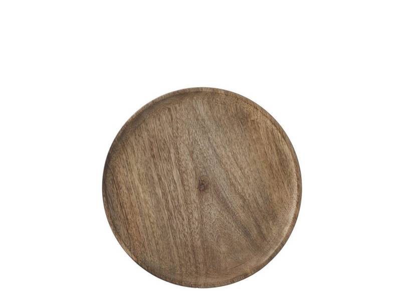 Mica Decorations Servierplatte Mica Platte Duko rund braun Ø 30 cm, Holz von Mica Decorations