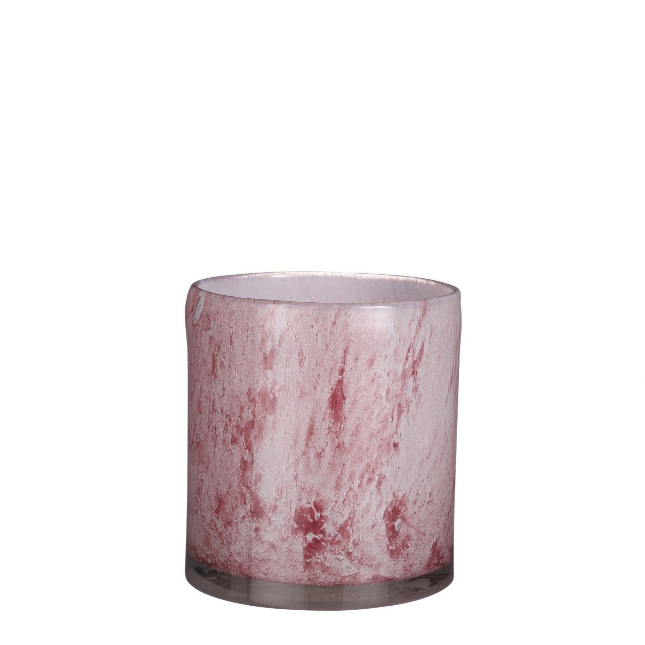 Mica Glas Vase Estelle zylinder hellrosa, 18,5 x 17 cm von Mica Decorations